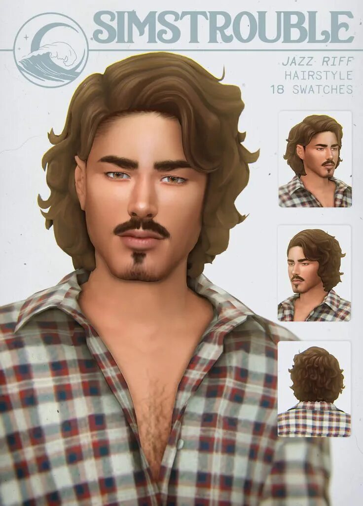 Simstrouble. Jazz riff hair at simstrouble. simstrouble sims 4. simstrouble прически. simstrouble sims 4 hair.