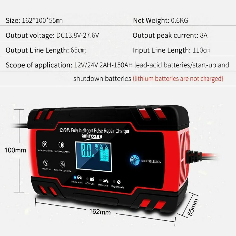 12v intelligent инструкция. Anhtczyx 12v Intelligent Charger. Pulse Repair Battery Charger 12v 8a-24v 4a. Зарядное устройство anhtczyx Pulse Repair Charger. Трехступенчатая автоматическая интеллектуальная зарядка ZYX-j30.