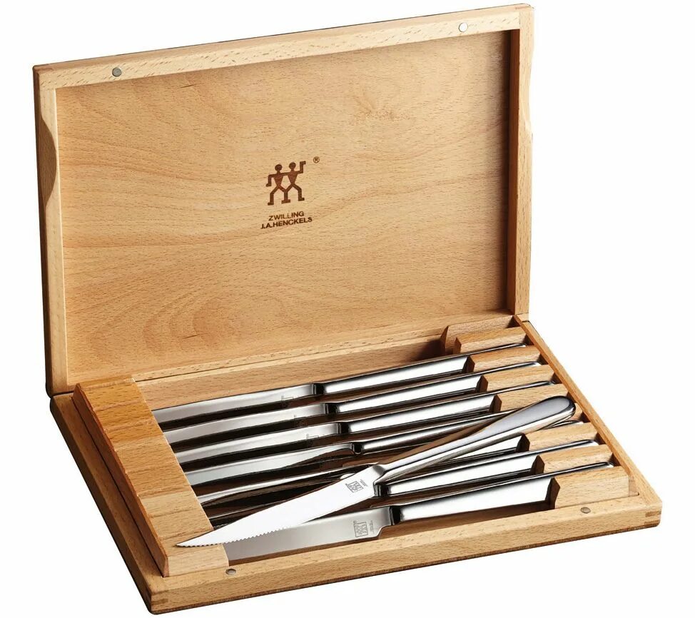 Набор ножей для стейка. Zwilling j.a. henckels steak knives. zwilling для стейка. приборы для стейка zwilling. inhouse ножи.