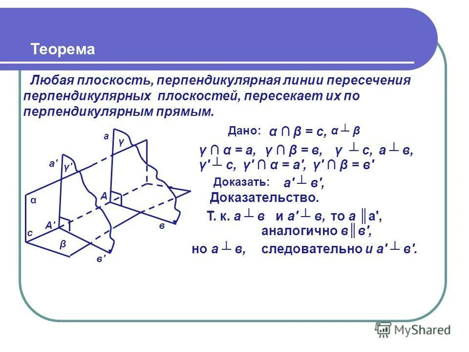 Сколько плоскостей перпендикулярных данной плоскости