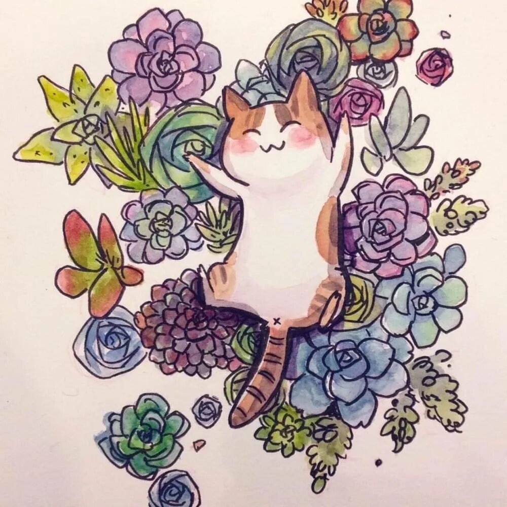 Идеи для рисунков котиков