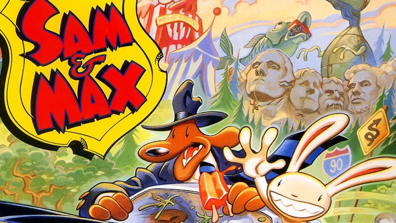 Hit the road remix. Sam and Max 1993. Sam & Max Hit the Road. Сэм и Макс обложка. Sam and Max Hit the Road Max.