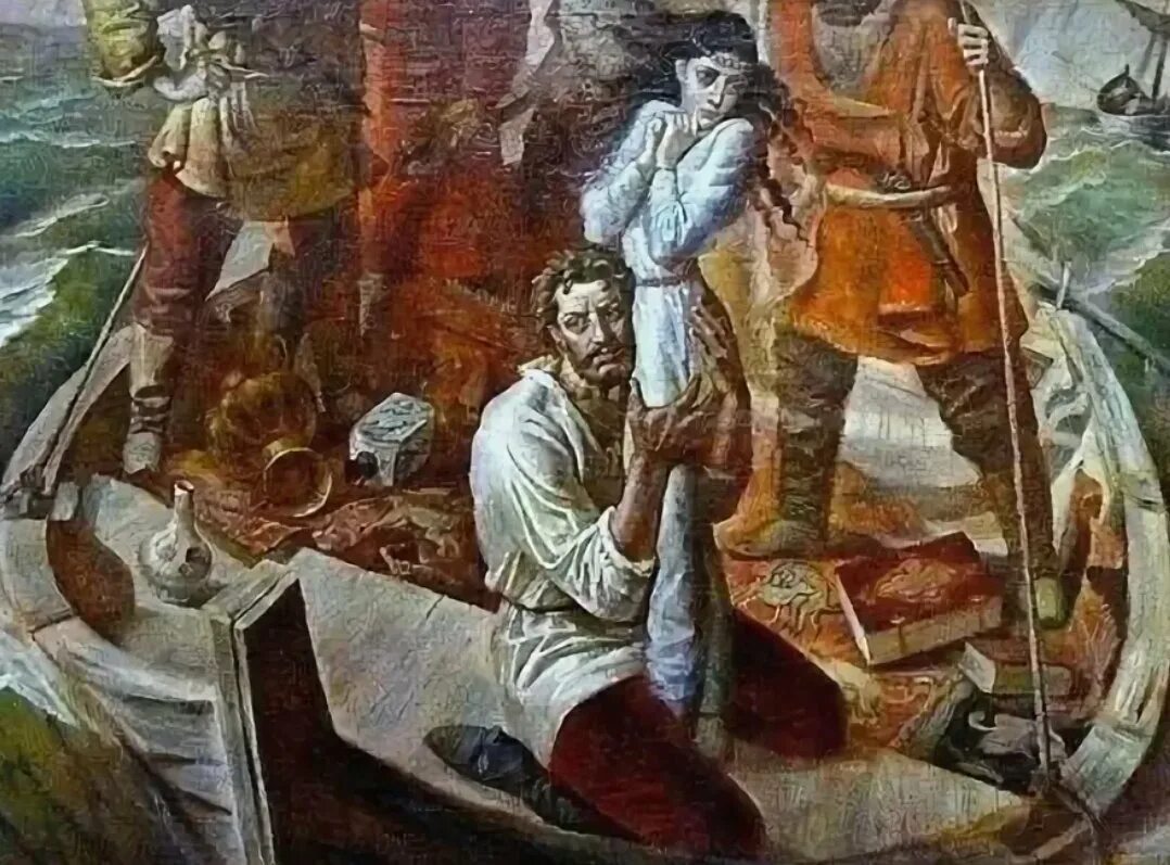 Княжну за борт. Княжну за борт. Стенька разин и княжна 1908. Стенька разин казнь картина. Ромашков, 1908.