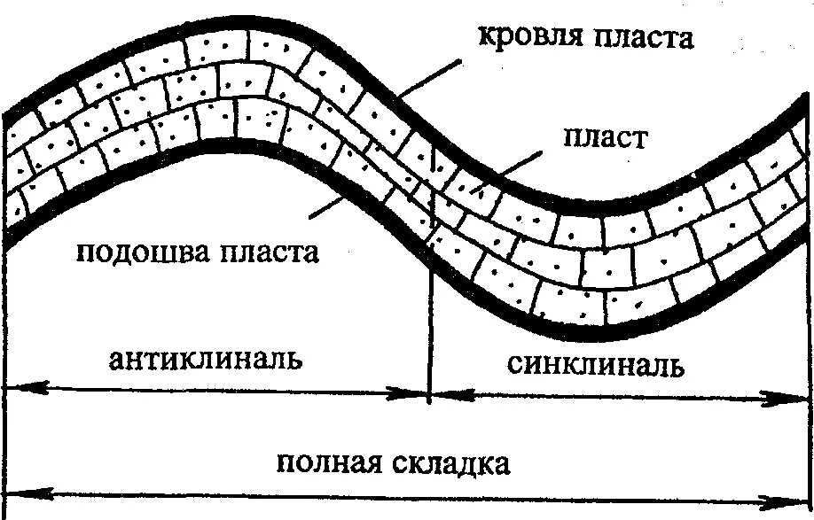 Формы залегания осадочных горных пород антиклиналь. Антиклиналь и синклиналь складка. Антиклинальная складка Геология. Строение угольного пласта.