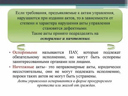 Издание индивидуальных актов управления