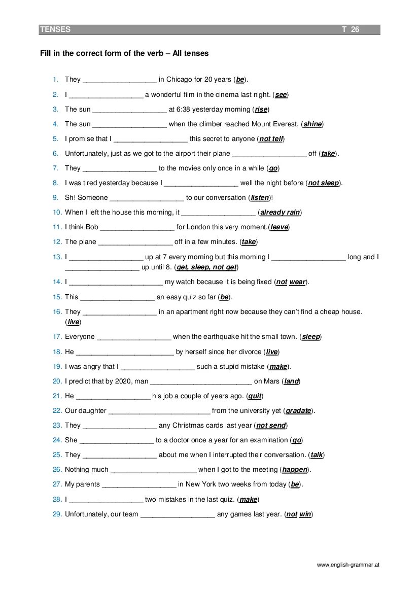 Fill in the correct form. Mixed Tenses. B1 all Tenses t013. B1 Future Tense t039 fill in the correct form of the Future Tense.. Fill in the correct form of the verbs i am -he.
