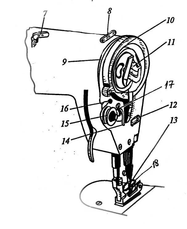 Швейная машинка подольск заправка. Регулятор натяжения верхней нити Чайка 134а. Схема верхней нити швейная машинка gc6158ml. Швейная машинка ПМЗ схема заправки верхней нити. Швейная машинка ПМЗ схема.