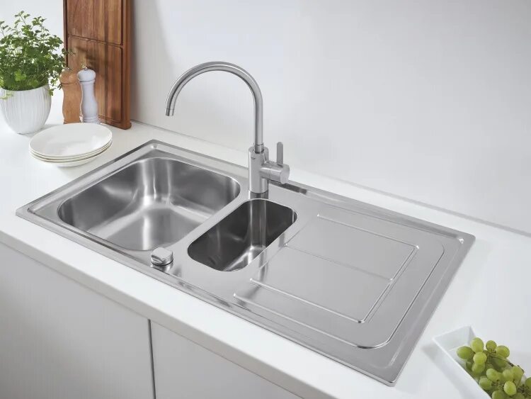 Мойка для раковины на кухню. Мойка кухонная grohe k400 (31567sd0). grohe k300 31564sd0. мойка кухонная k300 31564sd0. раковина для кухни grohe.