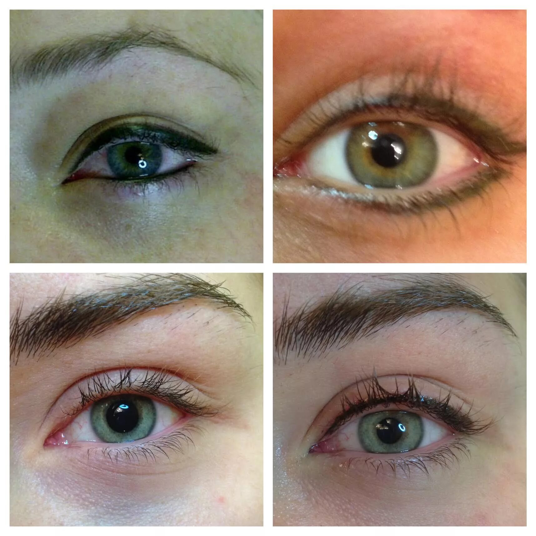 Межресничка с растушевкой и стрелкой на нависшее веко. Перманент век стрелка с растушевкой. Татуаж глаз до и после. Межресничный перманент век. Татуаж стрелки.