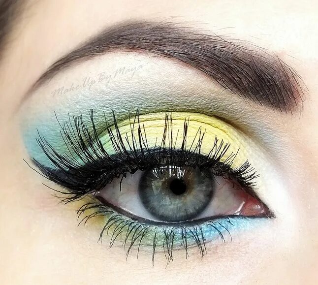 Желто зеленый макияж глаз Eyeshadow Simple eye makeup, Eye makeup, Makeup