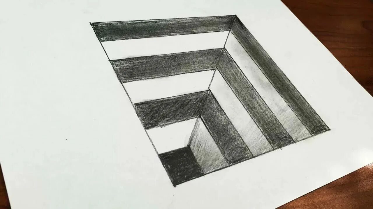 Рисунок 3д карандашом для начинающих. Рисуем 3д поэтапно для начинающих. Рисуем 3д поэтапно для начинающих. 3д рисунки. 3д рисунки карандашом.