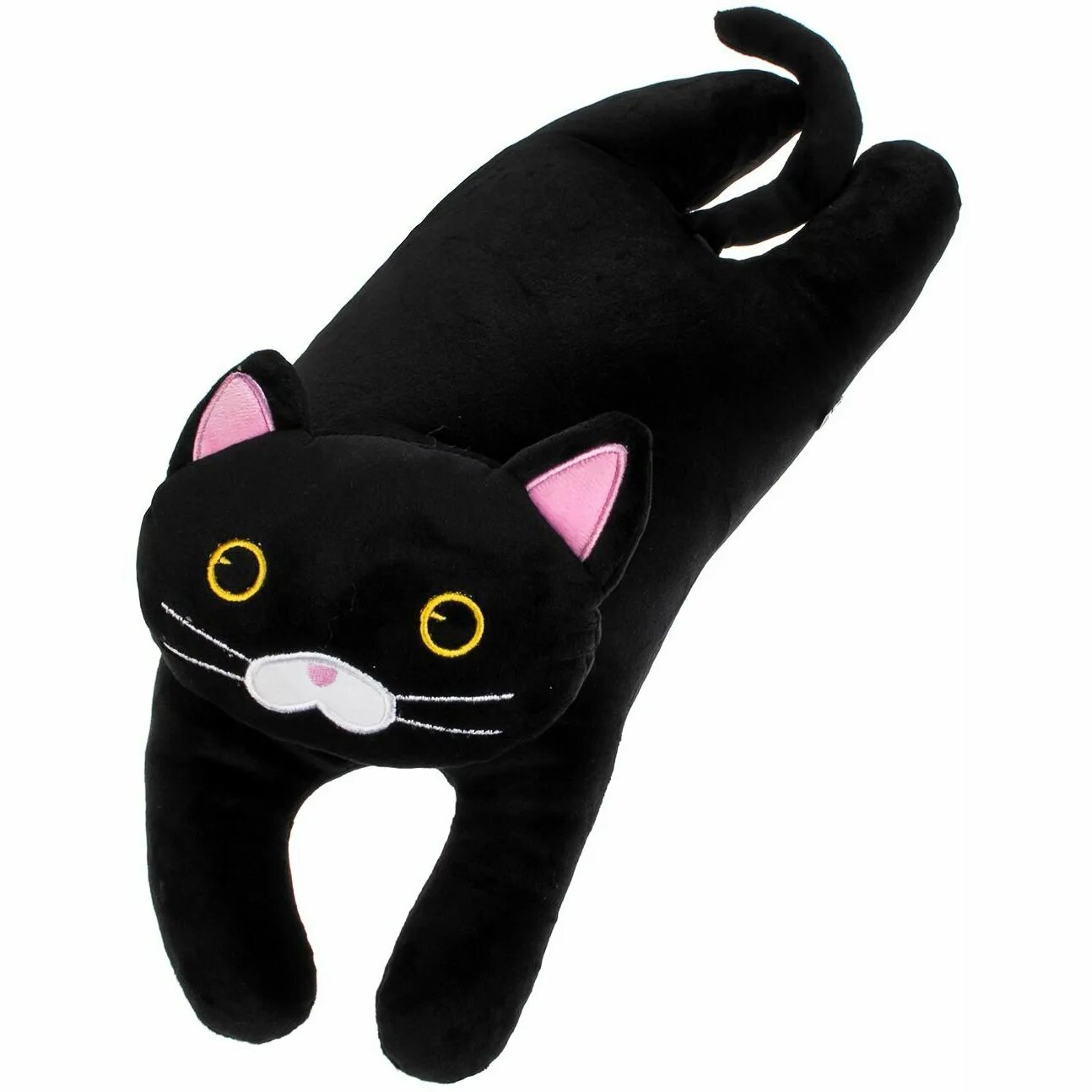 Кошка мягкая длинная. Мягкая игрушка черный кот. Мягкая игрушка черная кошка. Мя́гкая игрушка кот черный. Мягкая игрушка «чёрный котик».