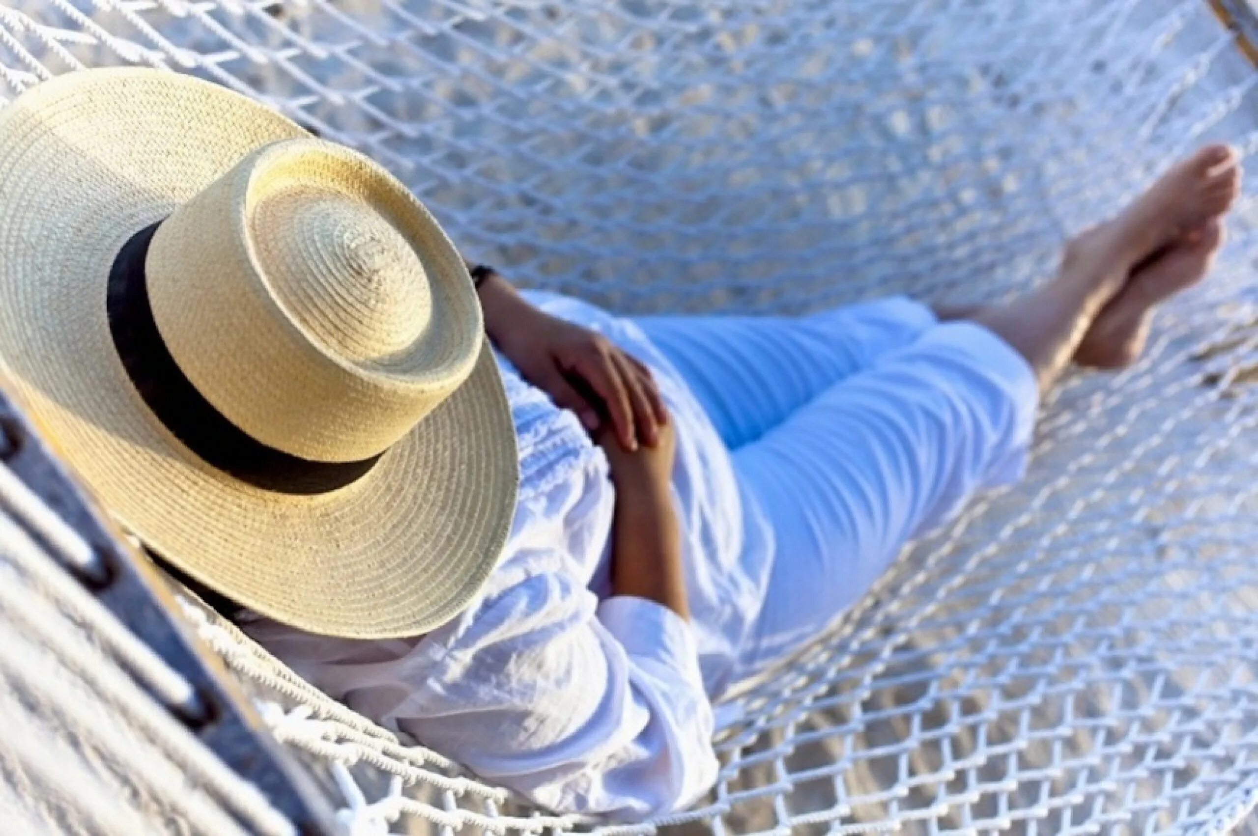 Sleeping in a Hammock.