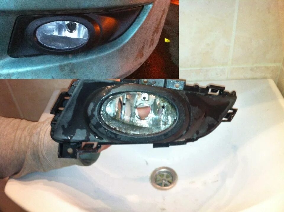 10.13. Ford Focus II. Снятие противотуманной фары, противотуманного фонаря и фон