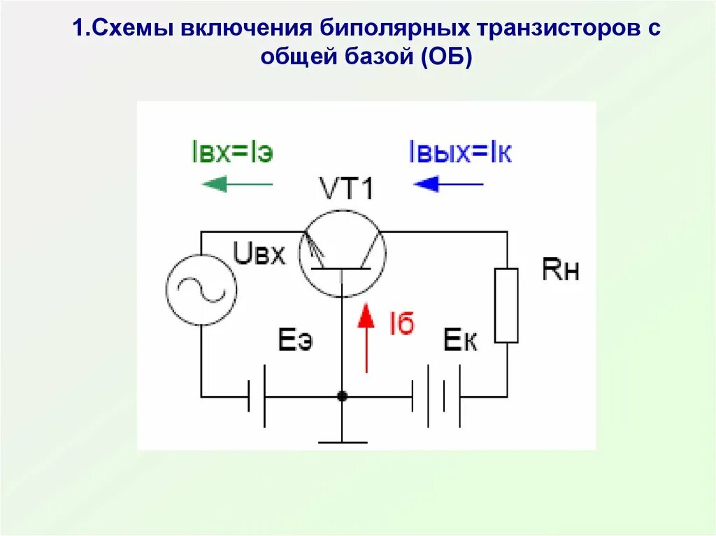 Схема включения биполярного транзистора с общим. Схема включения биполярного транзистора с общей базой. Биполярный транзистор NPN включение. Схема включения n-p-n транзистора с общей базой. Схема включения транзистора с общей базой.