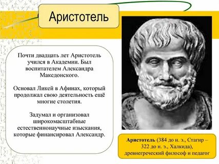 Научная деятельность аристотеля