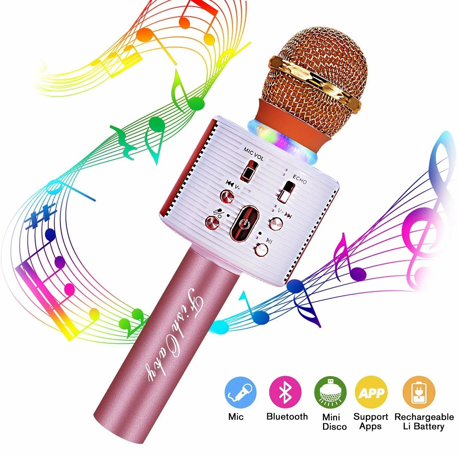 Караоке микрофон со словами. Беспроводной микрофон Bluetooth Speaker Music Sing. Микрофон с колонкой беспроводной для пения для детей. Portable KTV микрофон v9.