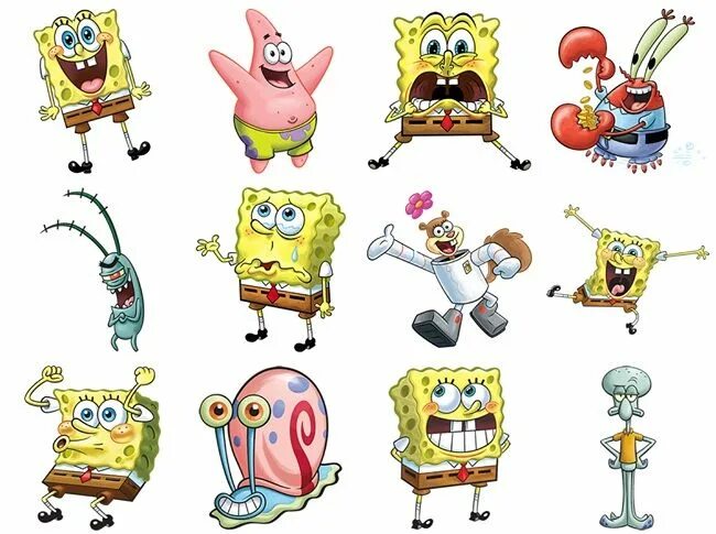 Spongebob pack. Спанч Боб герои. Губка Боб квадратные штаны (персонаж). Герои Спанч Боба рисунки. Герои из Спанч Боба для печати.