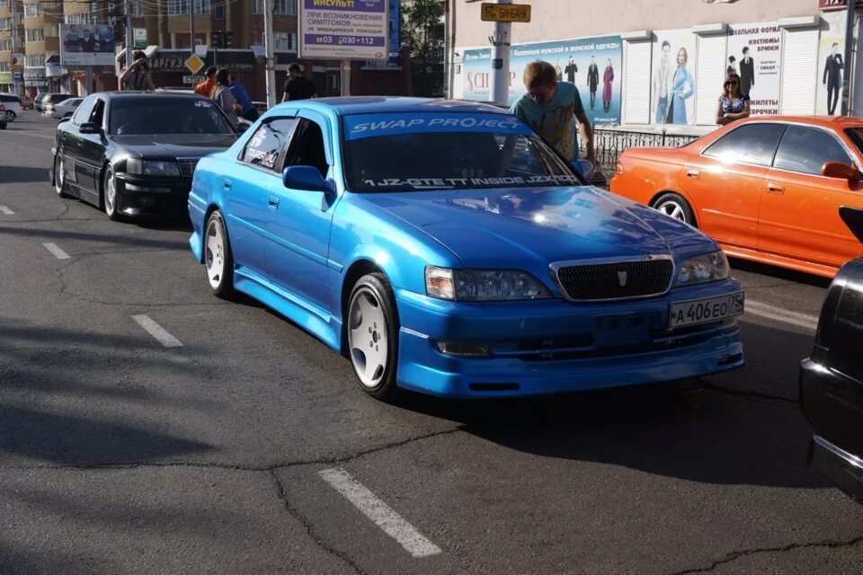 Mark blue. Синяя Toyota Cresta jzx100. Обвес Vertex Cresta 100. Toyota Cresta 100.