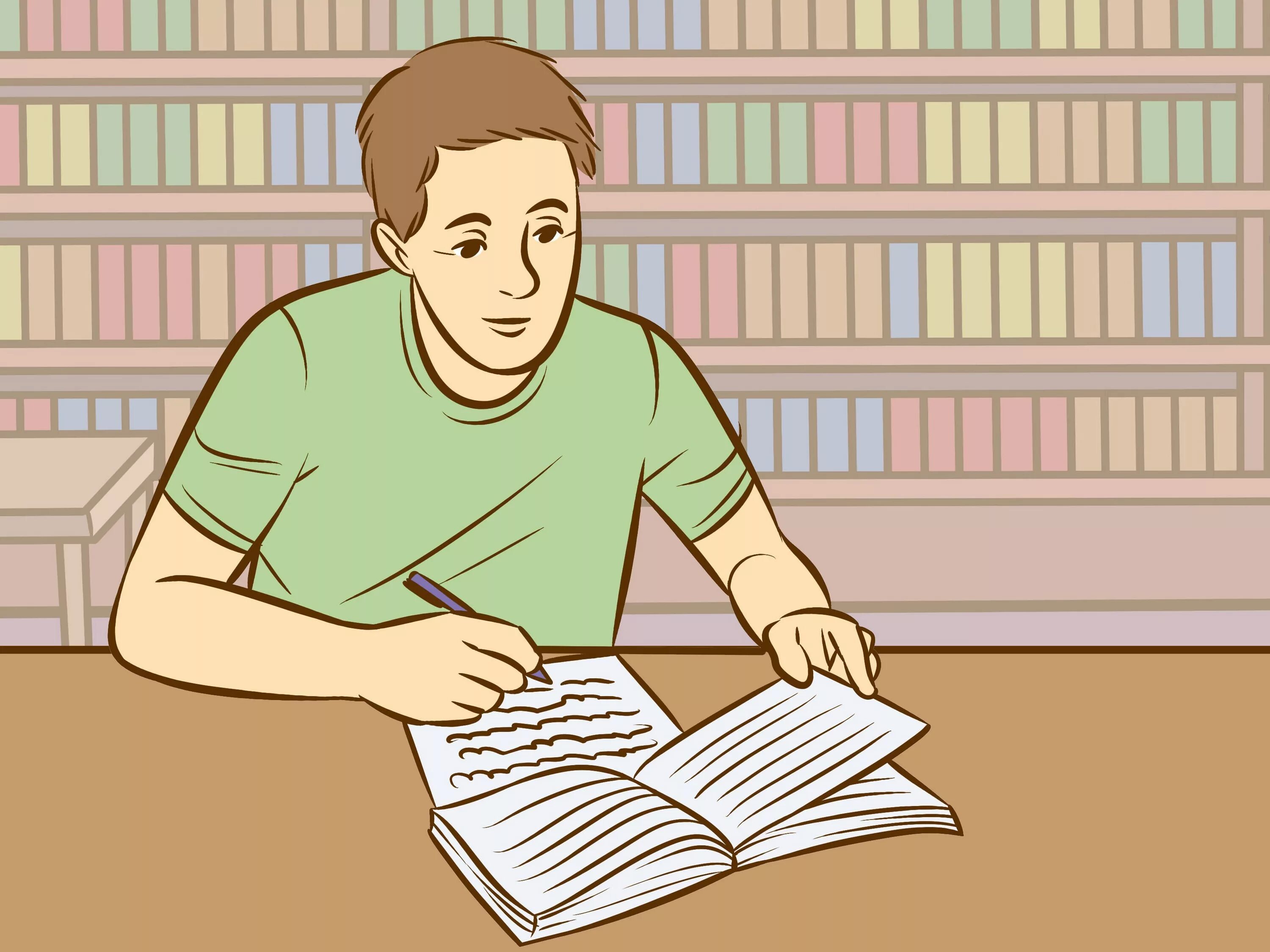 He is studying english