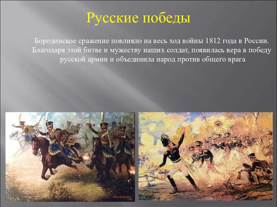 Сообщение о 1812 году 4 класс. Ход Бородинского сражения в Отечественной войне 1812.