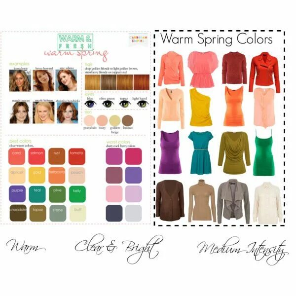 Warm Spring Palette. True Spring Color Palette. True spring