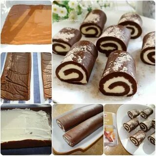 Рулет с печенью и какао