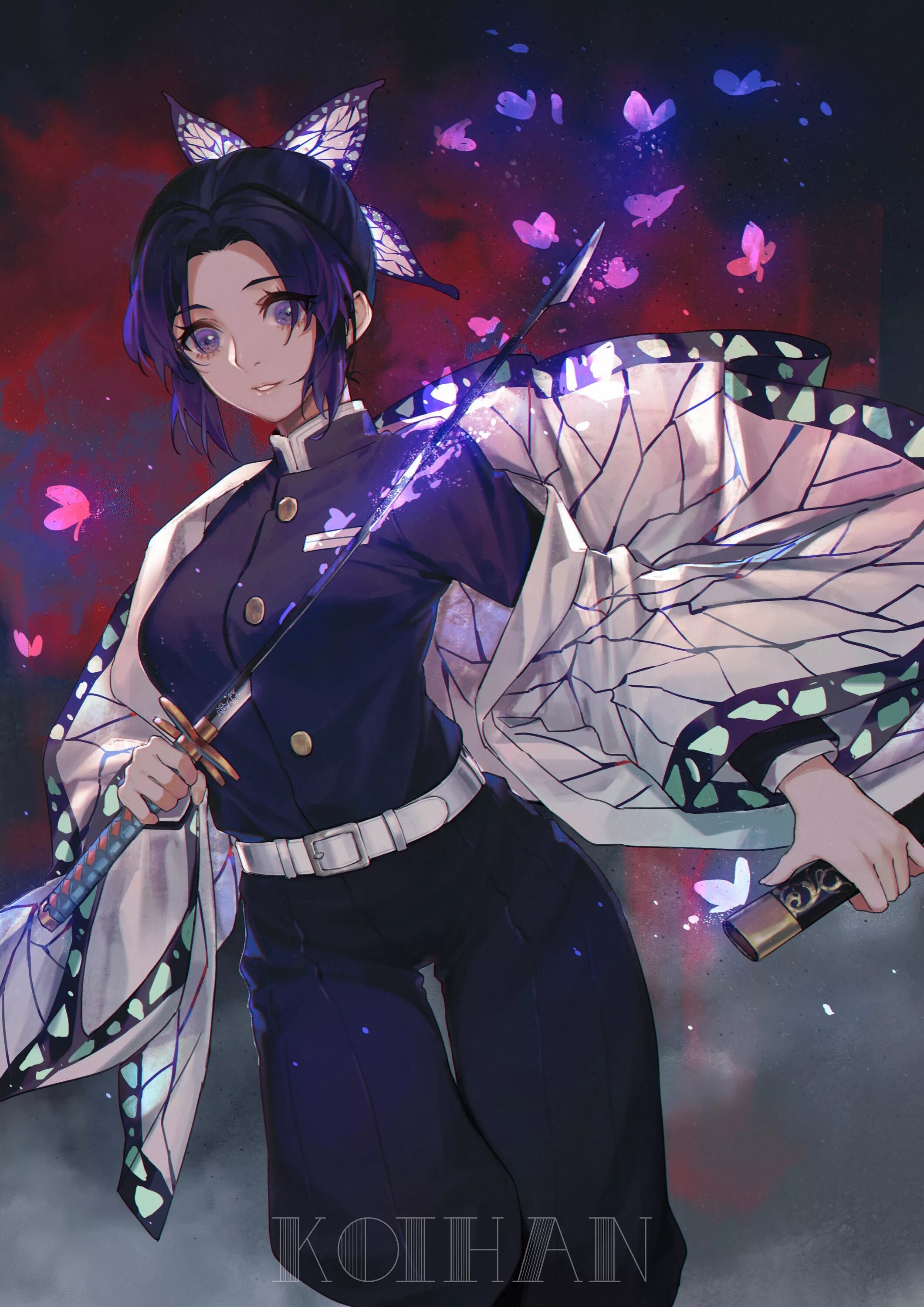 Высшие луны клинок. Kimetsu no Yaiba. Шинобу аниме клинок рассекающий. Аниме клинок рассекающий демонов Кочо. Хаори Шинобу.