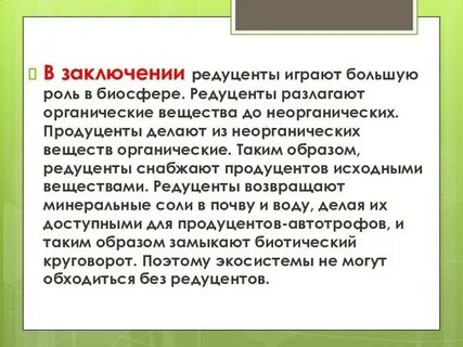 Разлагают органические вещества до минеральных