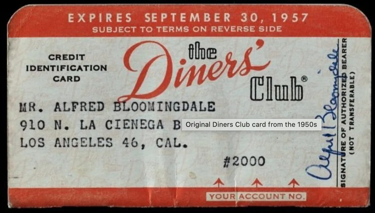 Карта dine. Первая кредитная карточка Diners Club. Diners Club первая карта 1950. Первые пластиковые карты. Первые банковские карты.