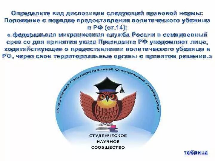 Положение о предоставлении убежища