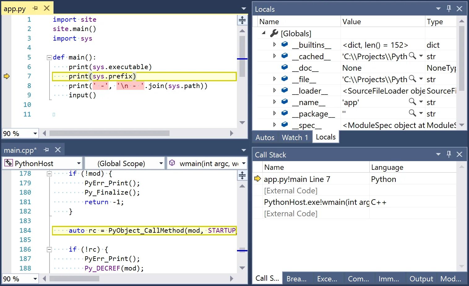 Visual c++ Python. Отладчик PDB Python. Пример кода на Python Visual Studio. Дебуг питон.