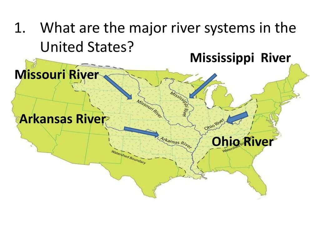 К какому бассейну относится река огайо. What are the Major Rivers of the USA the Mississippi. Major реки. Река Огайо на карте Северной Америки на русском языке. Major Rivers in USA.