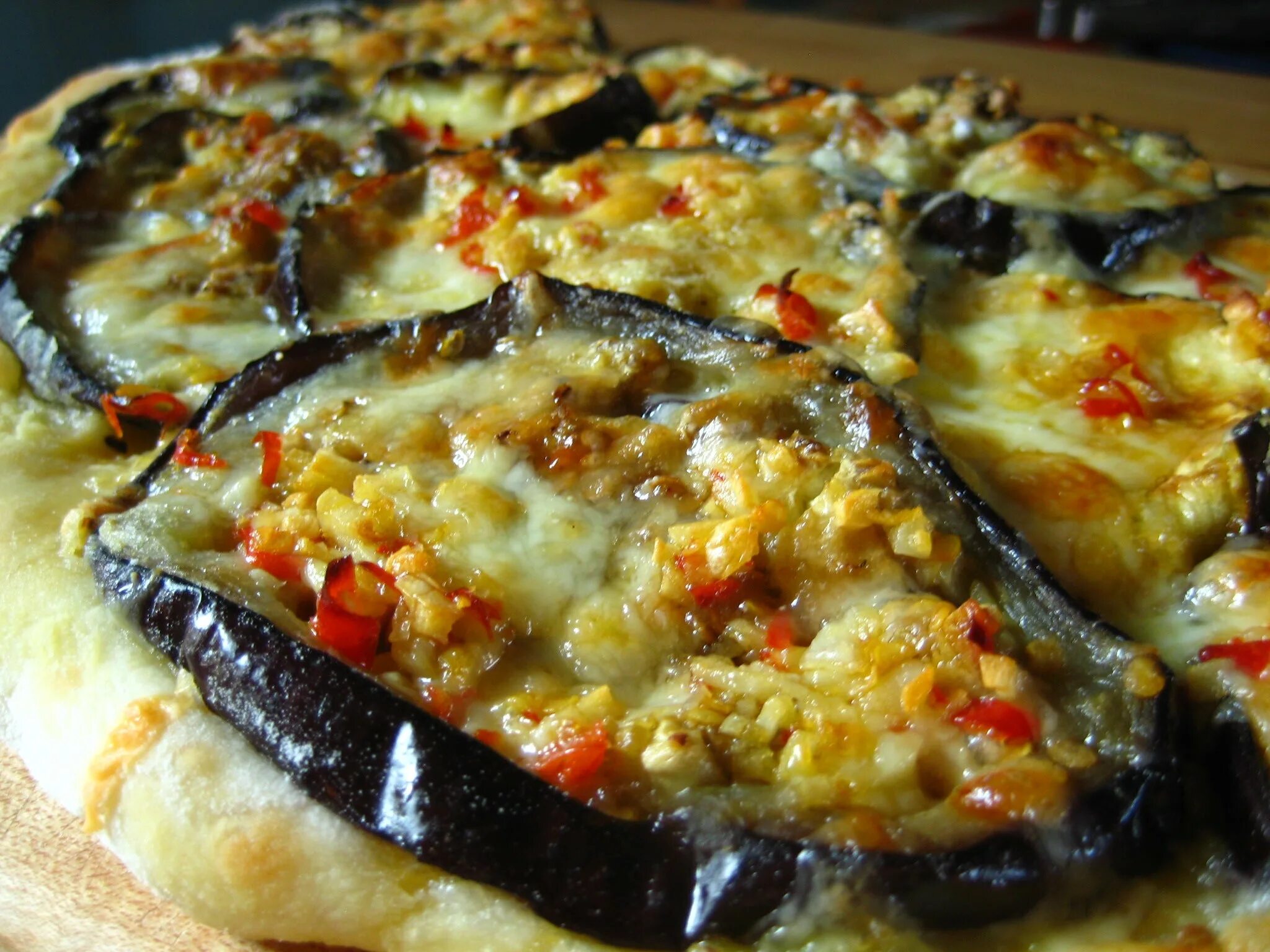 Eggplant pizza