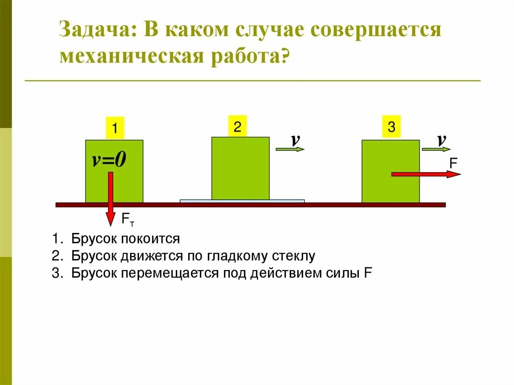 В каком случае совершается работа. Механическая работа совершается в случае. в каком случае совершается механическая работа. mexanicheskaya rabota sovershayutsa v sluchai. задачи на работу физика.