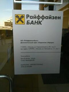 Райффайзенбанк часы работы