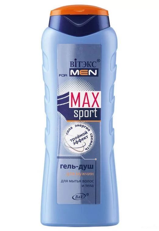 "Витэкс" шампунь мужской 250 мл Max Sport для всех типов волос/30. VT Vitex for men Classic гель мужской д/душа, 400мл/16шт. Белита for men шампунь-гель для волос и тела 400мл. Exxe гель для душа мужской.