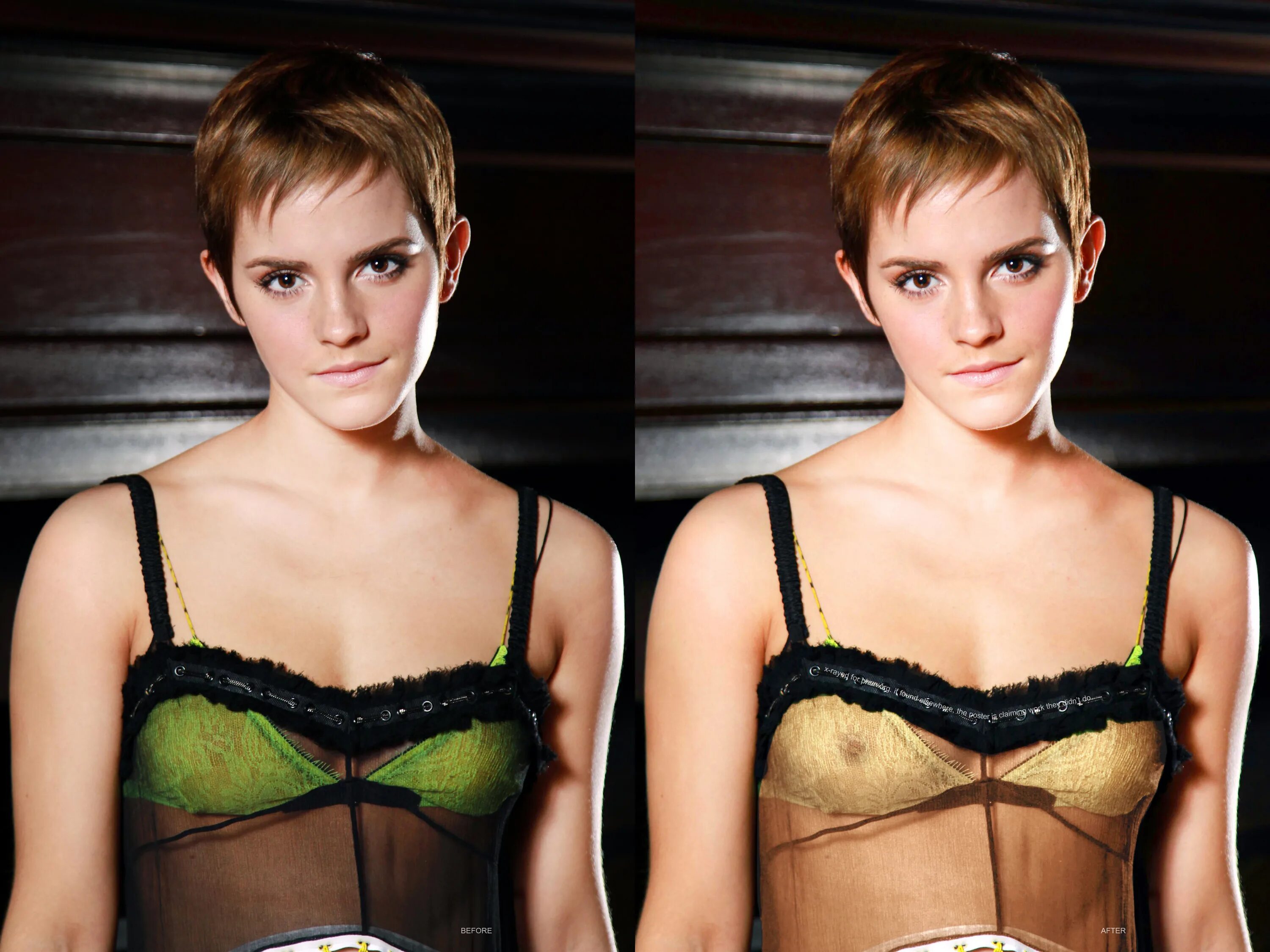 Undressing woman. Emma Watson в Нижнем белье. Emma Watson XRAY.