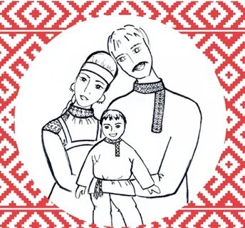 Чувашский национальный костюм раскраска