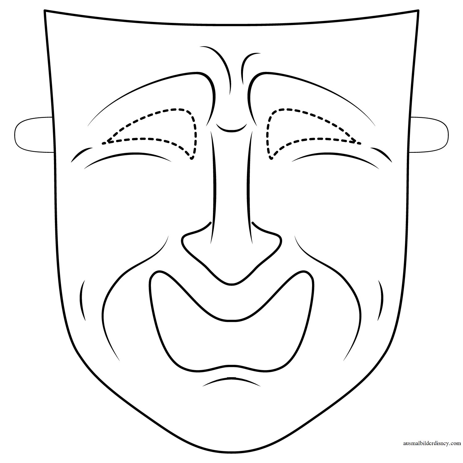 Театральная маска для печати. Театральные маски. Эскиз маски для лица. Театральная маска трафарет. Маска раскраска для детей.