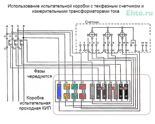 Подключение счетчика с трансформаторами