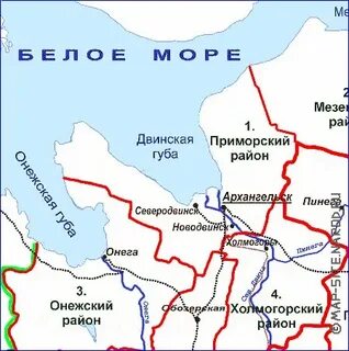 Онега на карте