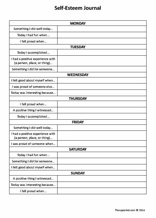 Because it felt good. Self esteem Worksheet. Activities and Worksheets about self esteem. Journalist Worksheets. Therapy Worksheet.