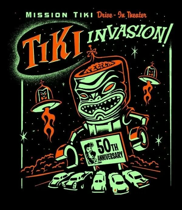 Как узнать песню тики тики тики. Mission tiki drive-in theatre. рок тики тики тики. рок арт тик так.