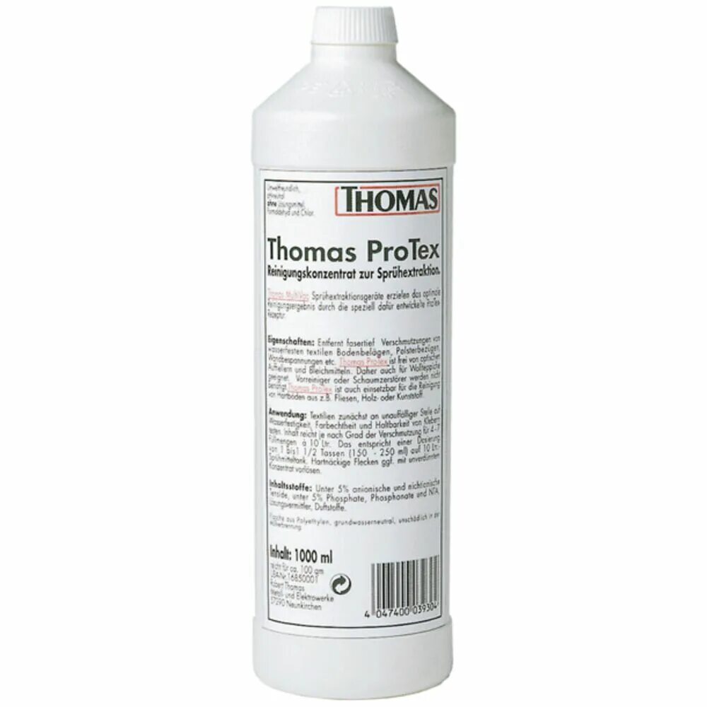 Средства в моющий пылесос. Концентрат thomas protex. концентрат thomas protex 1л. моющий концентрат thomas protex 787502 для очистки ковров и мягкой мебели.