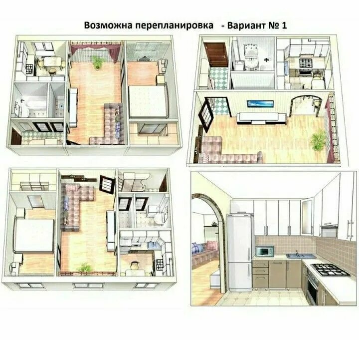 Перепланировка квартиры (124 фото): проект двухкомнатной квартиры, установка бло