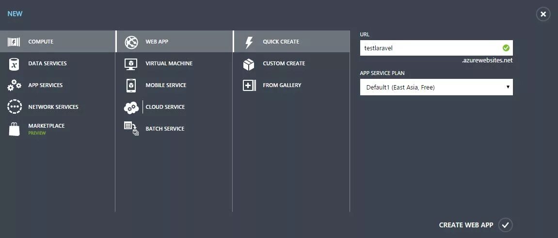 Приложение quick apps service. Настройка create-6. вавада приложение azurewebsites. private compute service что за приложение.