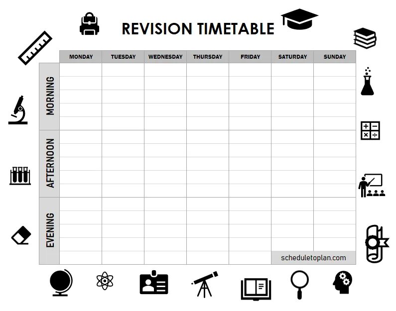 Planner шаблоны для печати. Timetable шаблон. Study Planner. Weekly study Planner. Revision plan