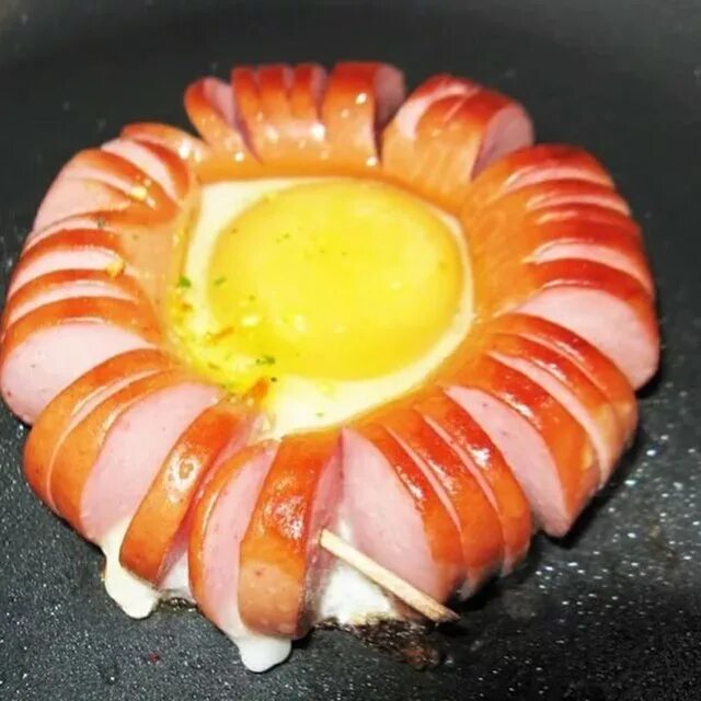 Сосиски для жарки своими руками. Жареные сосиски с яйцом. Красивые блюда из яиц и сосисок. Завтрак из сосисок. Яичница глазунья с сосиской.