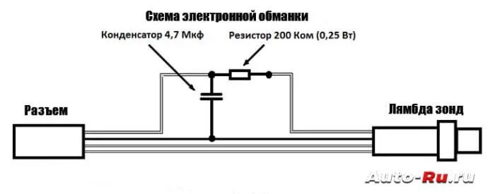 Подогрев лямбда зонда. Схема подключения 2 датчика кислорода. обманка лямбда зонда евро 4 чертеж. электронная обманка катализатора ваз.